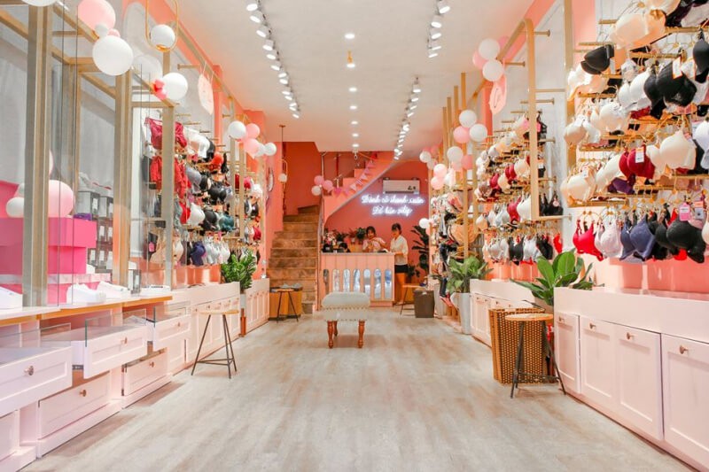 Thiết kế shop đồ lót nổi bật