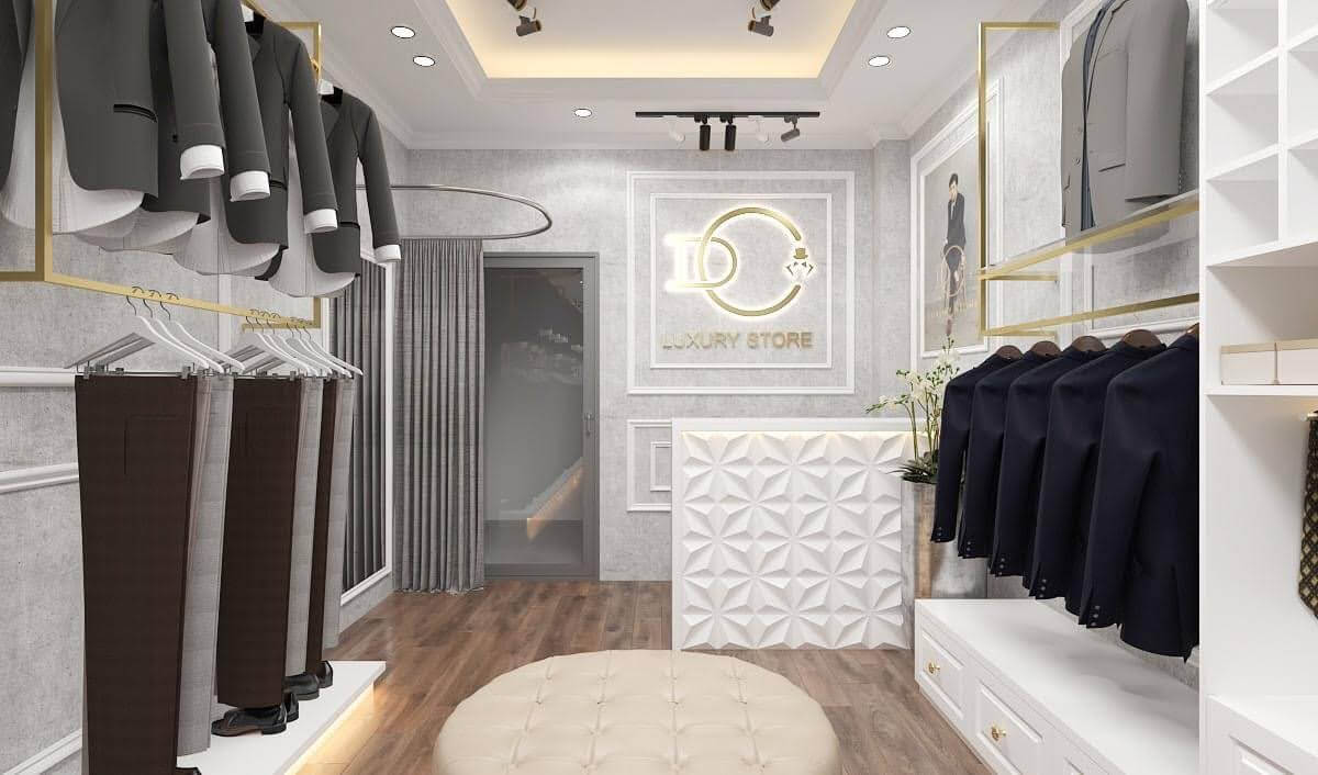 Thiết kế shop thời trang cho nam cần sự tối giản 