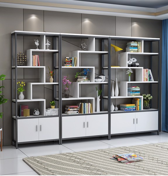 Kệ trưng bày bằng sắt đẹp, Tủ gỗ màu trắng sang trọng