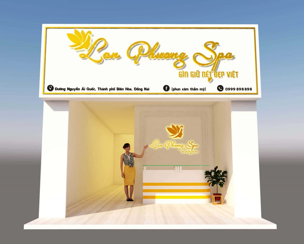 Ý tưởng thiết kế mặt tiền cho Spa ấn tượng, cuốn hút