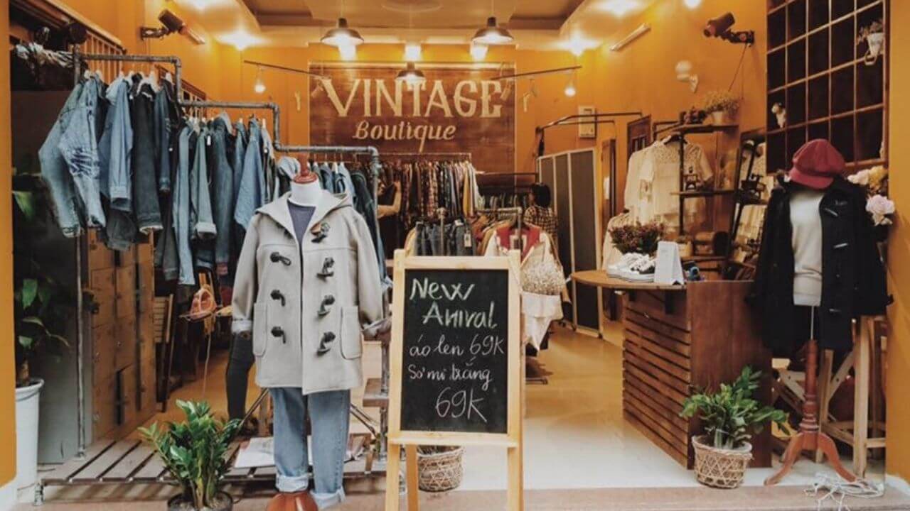 Thiết kế shop thời trang phong cách Vintage hot nhất năm 2021